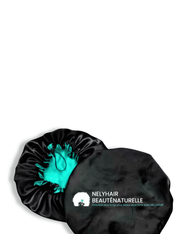 Bonnet de protection en satin réversible – Image 2