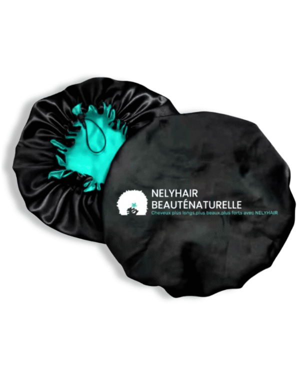 Bonnet de protection en satin réversible – Image 4
